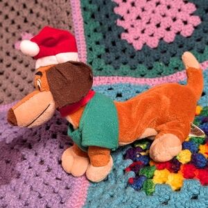 1998 All Dogs Go To Heaven Itchy Dachshund Dog Plush Denny's Exclusive 90s 8.5"
